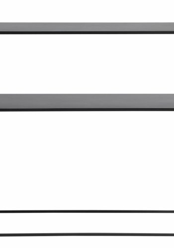 UNIQUE FURNITURE Pebble konsolbord, m. hylde - sort metal (90x35)