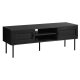 UNIQUE FURNITURE Pensacola TV-bord, m. 2 lger og 1 hylde - sort polyrattan og sort melamin (120x40)