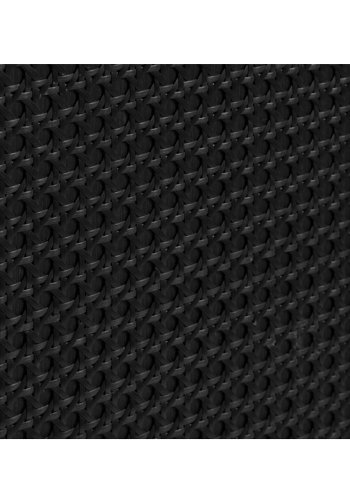 UNIQUE FURNITURE Pensacola TV-bord, m. 2 lger og 1 hylde - sort polyrattan og sort melamin (120x40)