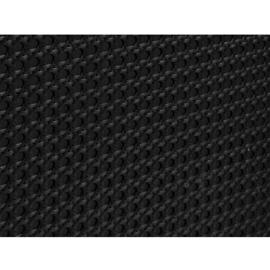 UNIQUE FURNITURE Pensacola TV-bord, m. 2 lger og 1 hylde - sort polyrattan og sort melamin (120x40)