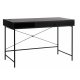 UNIQUE FURNITURE Pensacola skrivebord, m. 1 rum og 1 skuffe - sort melamin og sort metal (120x60)