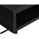 UNIQUE FURNITURE Pensacola skrivebord, m. 1 rum og 1 skuffe - sort melamin og sort metal (120x60)