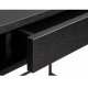 UNIQUE FURNITURE Pensacola skrivebord, m. 1 rum og 1 skuffe - sort melamin og sort metal (120x60)
