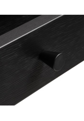 UNIQUE FURNITURE Pensacola skrivebord, m. 1 rum og 1 skuffe - sort melamin og sort metal (120x60)