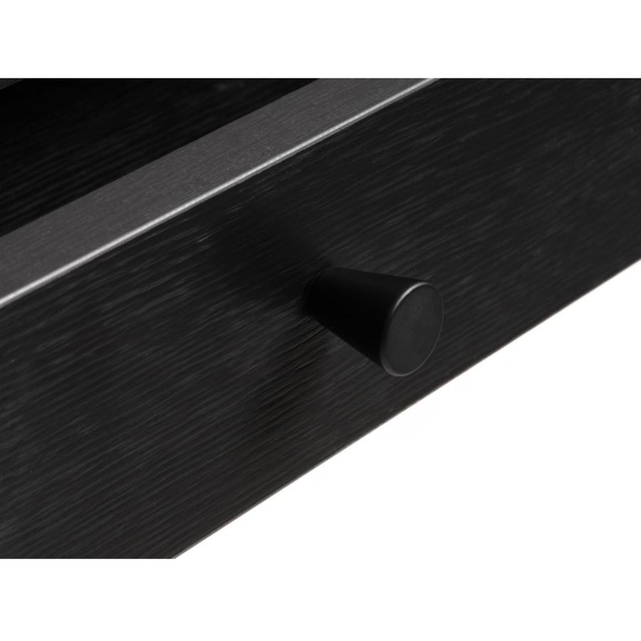 UNIQUE FURNITURE Pensacola skrivebord, m. 1 rum og 1 skuffe - sort melamin og sort metal (120x60)