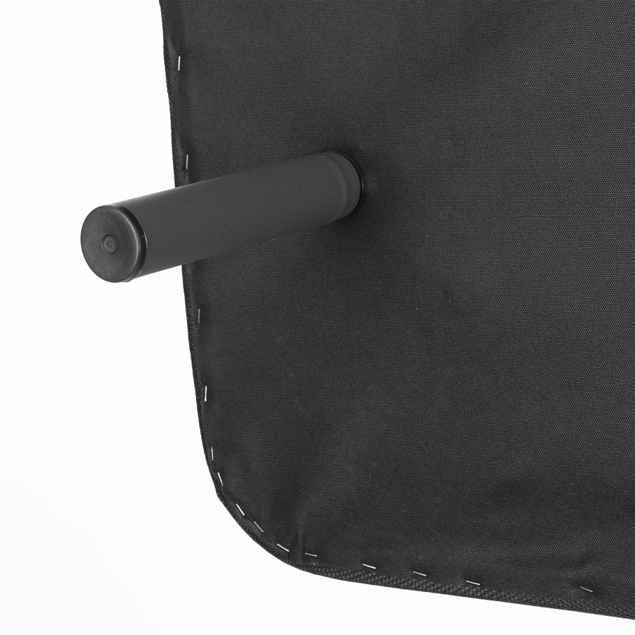 KAVE HOME Under sengebund uden ben - sort stof (til 90x190 cm madras)