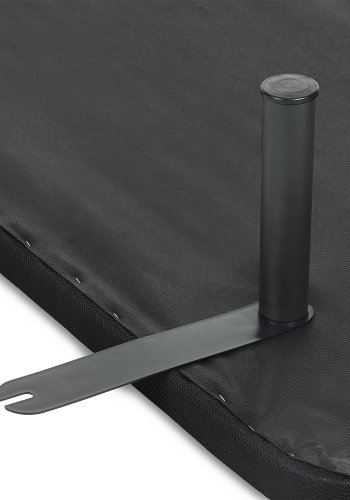 KAVE HOME Under sengebund uden ben - sort stof (til 180x200 cm madras)