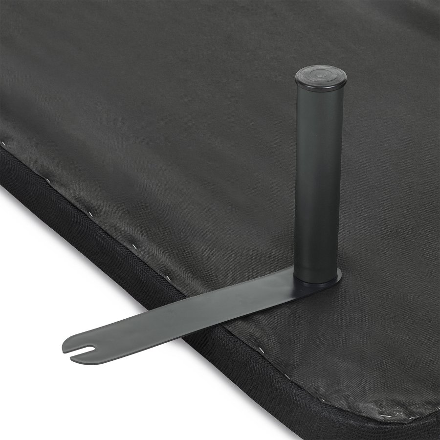 KAVE HOME Under sengebund uden ben - sort stof (til 180x200 cm madras)