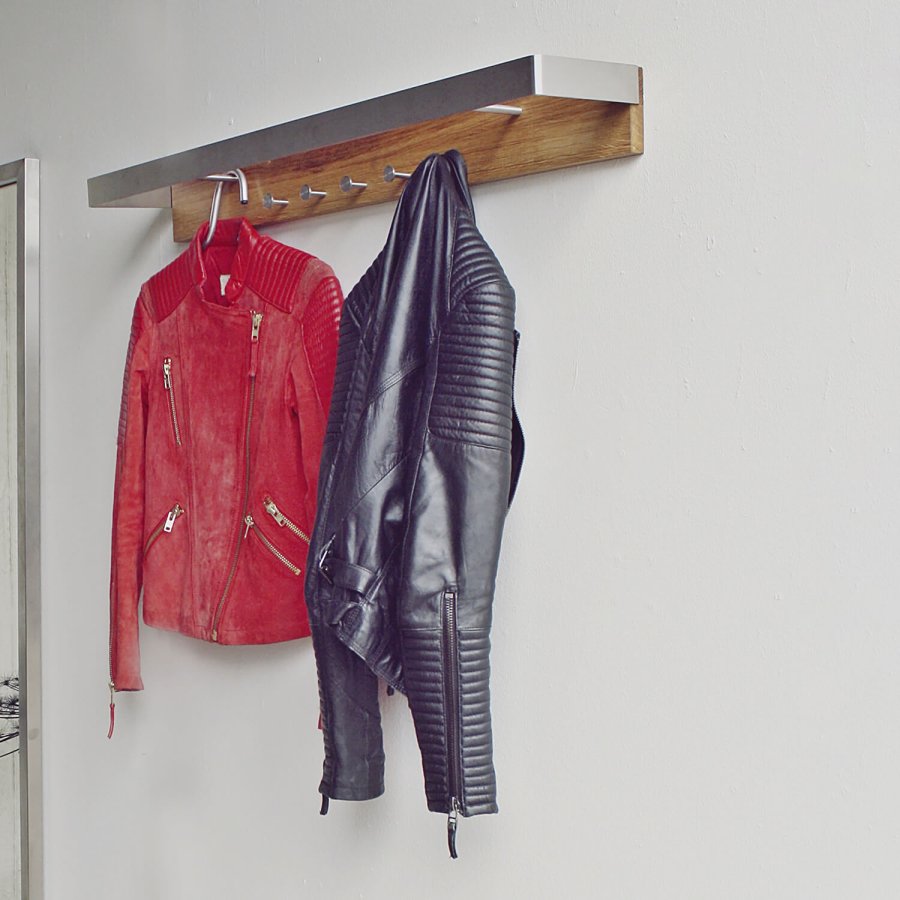 SPINDER DESIGN rektangulr Noa knagerkke, m. 5 knager og 2 bjlestnger - stl