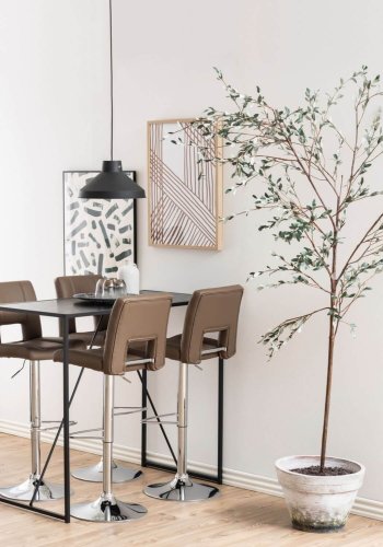 ACT NORDIC Seaford barbord - sort melamin ask/metal, rektangulr (120x60)