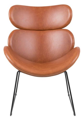 ACT NORDIC Cazar lnestol - cognac/sort kunstlder/metal 