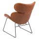 ACT NORDIC Cazar lnestol - cognac/sort kunstlder/metal 