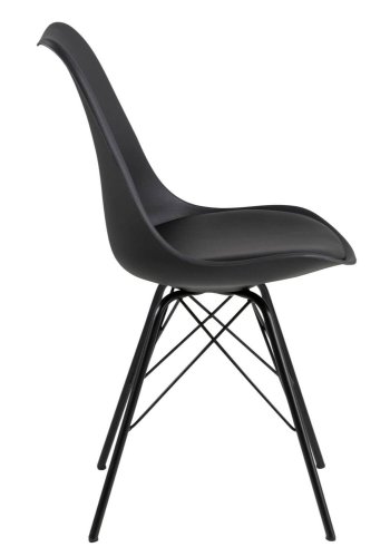 ACT NORDIC Eris spisebordsstol - sort plastik/metal, m. hynde