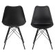 ACT NORDIC Eris spisebordsstol - sort plastik/metal, m. hynde