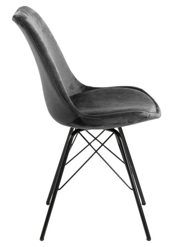 ACT NORDIC Eris spisebordsstol - mrkegr/sort stof/metal