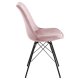 ACT NORDIC Eris spisebordsstol - stvet rosa/sort stof/metal
