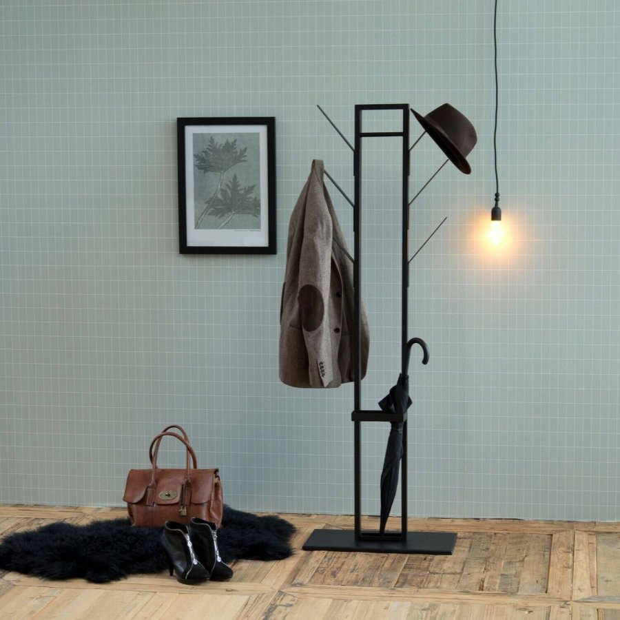 ACT NORDIC Vinson stumtjener - sort metal, inkl. paraplyholder