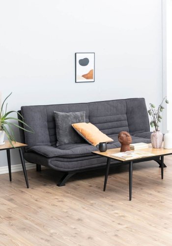 ACT NORDIC Faith sovesofa - mrkegr/sort stof/metal