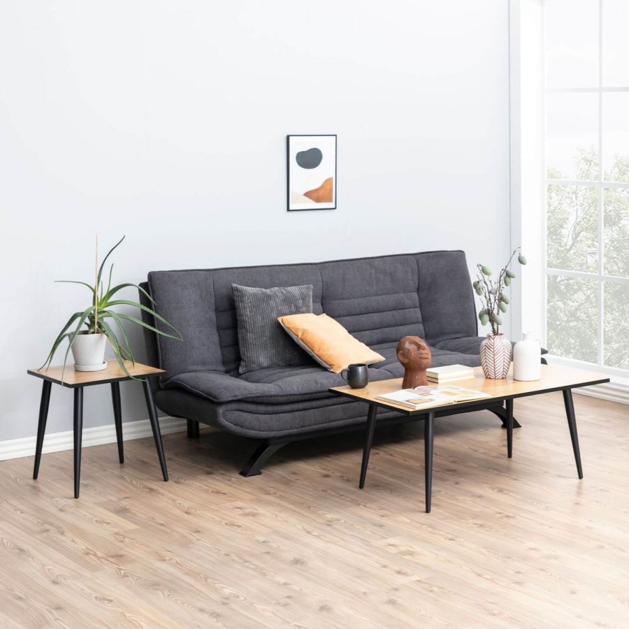 ACT NORDIC Faith sovesofa - mrkegr/sort stof/metal