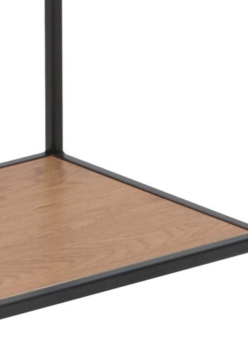 ACT NORDIC Seaford bogreol - vild eg/sort metal, 4 hylder 