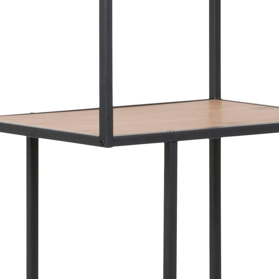 ACT NORDIC Seaford bogreol - vild eg/sort metal, 4 hylder 