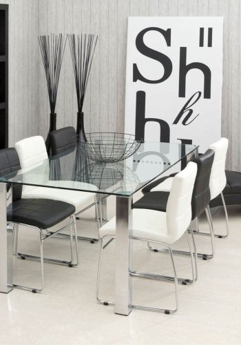 ACT NORDIC Kante Spisebord - Glasplade, glas, Rektangulr, (75x180x90)