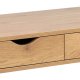 ACT NORDIC Neptun skrivebord i finer - natur papir vild eg/sort, m. 3 skuffer (110x50)