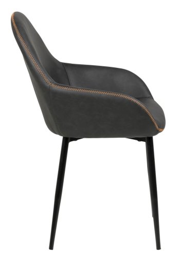 ACT NORDIC Candis lnestol - gr kunstlder og sort stel, m. armln