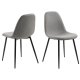 ACT NORDIC Wilma spisebordsstol - lysegr/sort stof/metal 