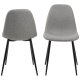 ACT NORDIC Wilma spisebordsstol - lysegr/sort stof/metal 