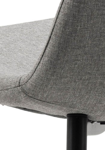 ACT NORDIC Wilma spisebordsstol - lysegr/sort stof/metal 