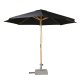 VENTURE DESIGN Naxos parasol 3m - sort polyester og natur tr 