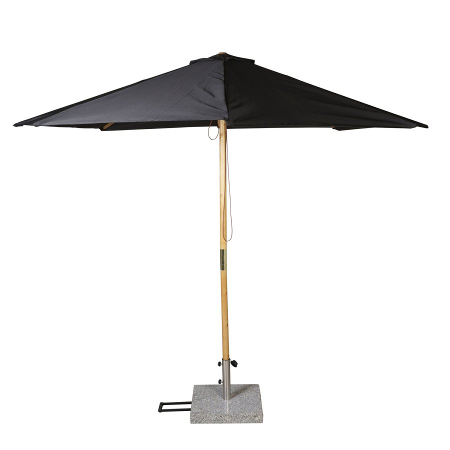 VENTURE DESIGN Naxos parasol 3m - sort polyester og natur tr 
