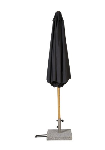 VENTURE DESIGN Naxos parasol 3m - sort polyester og natur tr 