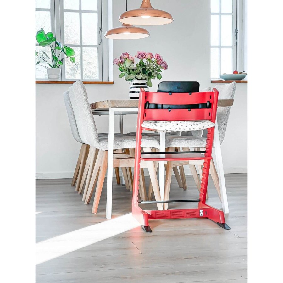 NocNoi Ven spisebordsstol - grt stof/egetr