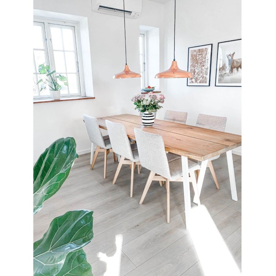 NocNoi Ven spisebordsstol - grt stof/egetr