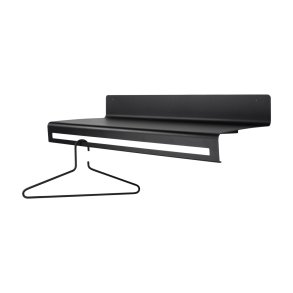 TORNA DESIGN Wave knagerkke, m. hylde - sort stl (B:78)