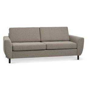 Wendy 2,5 pers. sofa - antelope beige polyester stof og sort tr