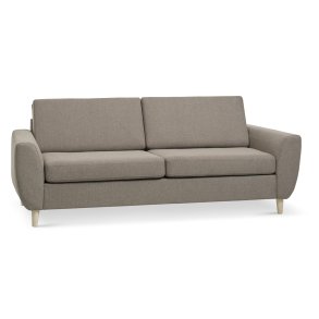 Wendy 2,5 pers. sofa - antelope beige polyester stof og natur tr