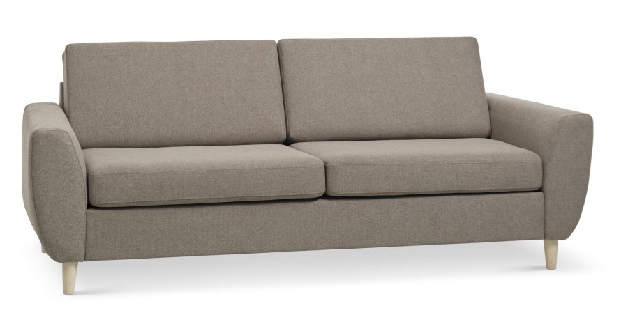Wendy 2,5 pers. sofa - antelope beige polyester stof og natur tr