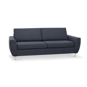 Wendy 2,5 pers. sofa - bl polyester stof og natur tr