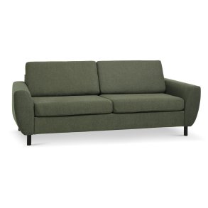Wendy 2,5 pers. sofa - vinter mosgrn polyester stof og sort tr
