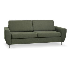 Wendy 2,5 pers. sofa - vinter mosgrn polyester stof og brstet aluminium