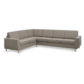 Wendy set 7 corner hjrnesofa - antelope beige polyester stof og natur tr
