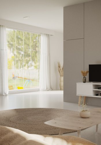 KOCOT Toronto kommode, m. 3 lger og 3 hylder - hvid bgetr