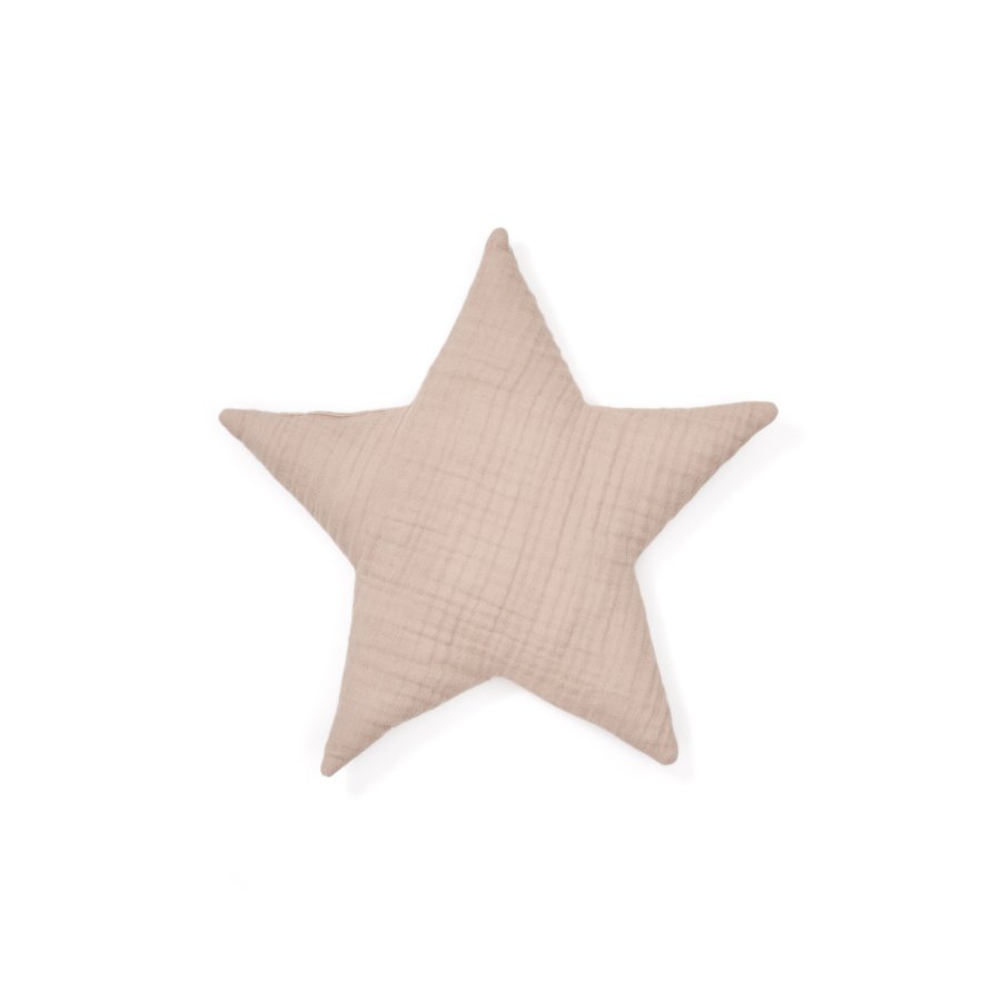 KAVE HOME Laily stjerneformet, pink pude lavet af 100% kologisk bomuld, 30 x 30 cm