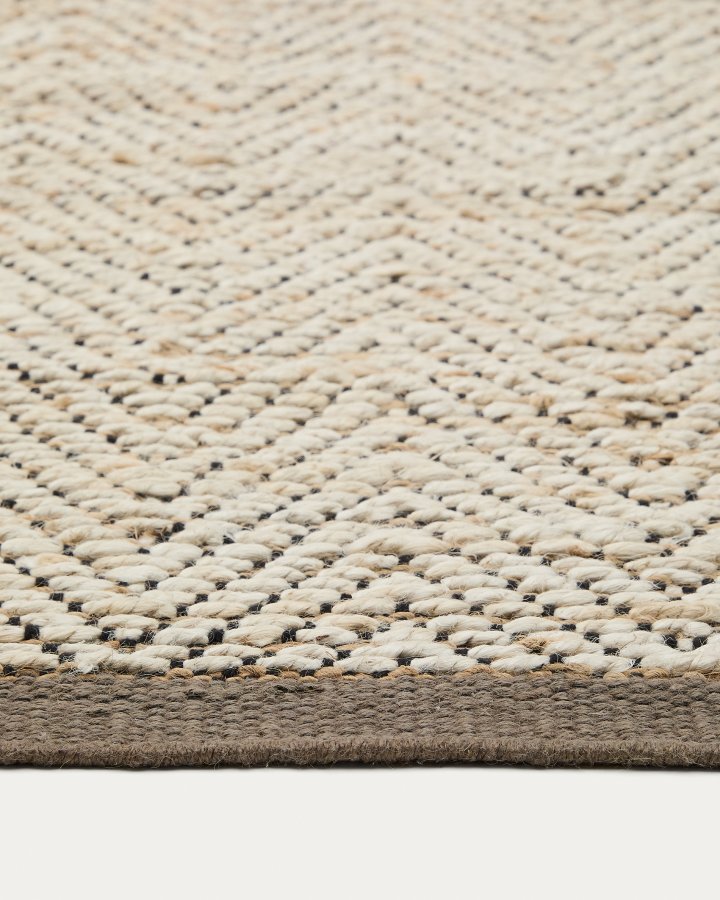 KAVE HOME Arpe beige jute jacquard tppe 160 x 230cm