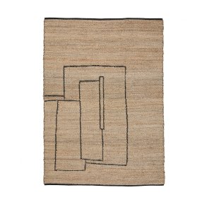  KAVE HOME Grafisk tppe Velira i jute 200 x 300 cm