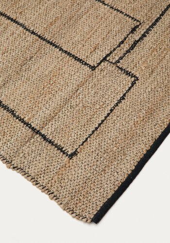  KAVE HOME Grafisk tppe Velira i jute 200 x 300 cm