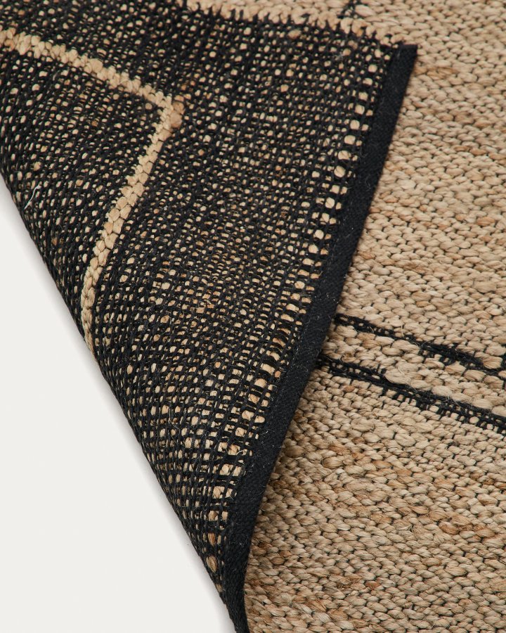  KAVE HOME Grafisk tppe Velira i jute 200 x 300 cm